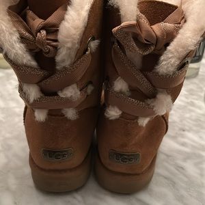UGG boots with ribbon detail